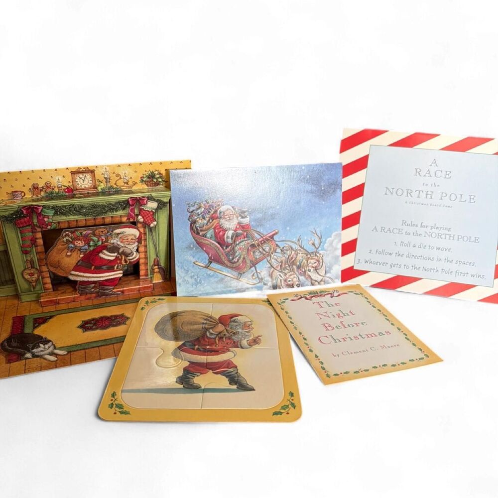 1993 Vintage Santa's Christmas Ride Interactive Book Louise Betts Egan Kidcore - Picture 7 of 8